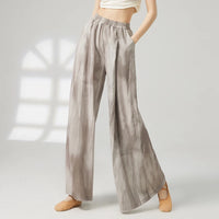 Women's wide-leg trousers made of chiffon, flowing and loose, suitable for formal party and wedding wear, as well as casual wear