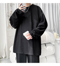 Men's Trendy Casual Long Sleeve T-Shirt High Street Loose Fit Comfortable Wear Modern Minimalist Style Everyday Essential
