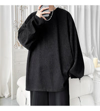Men's Trendy Casual Long Sleeve T-Shirt High Street Loose Fit Comfortable Wear Modern Minimalist Style Everyday Essential