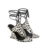 2026 Women's Summer Trendy Irregular High Heels Cross Tie Toe Sandals European and American Fashion Banquet Walking Shoes