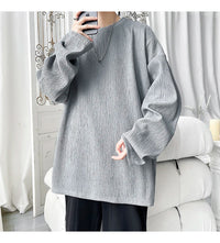 Men's Trendy Casual Long Sleeve T-Shirt High Street Loose Fit Comfortable Wear Modern Minimalist Style Everyday Essential