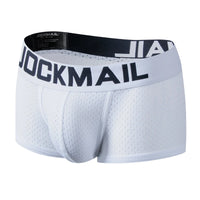 Men's Cotton Boxer Briefs Trunk Underwear with Convex Pouch Design