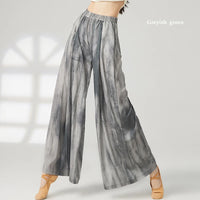 Women's wide-leg trousers made of chiffon, flowing and loose, suitable for formal party and wedding wear, as well as casual wear