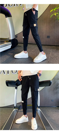 Cargo Pants for Men Summer Trendy Brand Tapered Pants New Casual Nine-point Pants