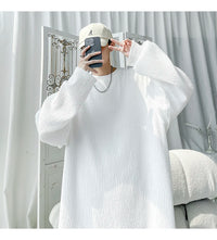 Men's Trendy Casual Long Sleeve T-Shirt High Street Loose Fit Comfortable Wear Modern Minimalist Style Everyday Essential