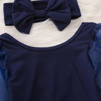 Newborn Baby Girl Clothes Spring Autumn Fashion Long Sleeve Bodysuit Lovely Jumpsuit Headband  2pcs Baby Girl Outfit Set