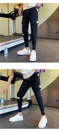 Cargo Pants for Men Summer Trendy Brand Tapered Pants New Casual Nine-point Pants