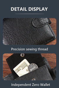 Vintage Wallet for Men Leather Short Hasp Man Wallets Casual Durable Coin Pouch Male Slim Photo ID Card Holders Purse Money Clip