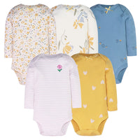 Baby Girl Clothes 5Pcs/Lot Body Suit 2023 Spring Summer Toddler Boys Romper Cartoon Newborn Outfits Infant Clothes Set Cotton