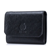 Genuine Leather Wallet for Men Minimalist Tri-Fold Purse with RFID Protection  Zipper Coin Pocket  Credit Card Slots