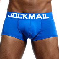 Men's Cotton Boxer Briefs Trunk Underwear with Convex Pouch Design