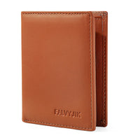 Men's Wallet Genuine Leather Wallets For Men Coin Purse Vintage Vertical Short Credit Card Holder Money Bag Men's RFID Wallet