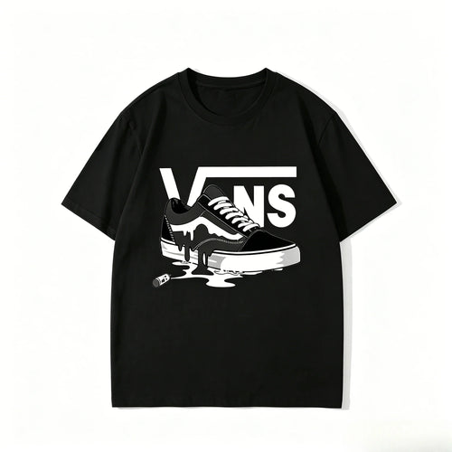 Men's New Summer Trendy Hip-Hop Printed Short-Sleeved Sweat-Wicking and Breathable T-Shirt, Suitable for Both Men and Women