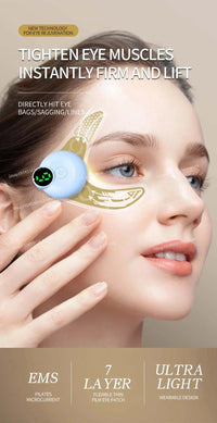 New Eye Massage Device, EMS Tech + Airbag Hot Compress, Relieves Eye Fatigue, Smooths Fine Lines, Lifts Face,  Eye Care Tool