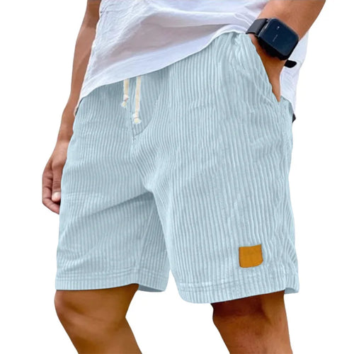 Vintage Cargo Shorts Men's Summer Trendy Retro Corduroy Short Pants Men's Casual Solid Color Shorts Sports Breathable Sweatpants