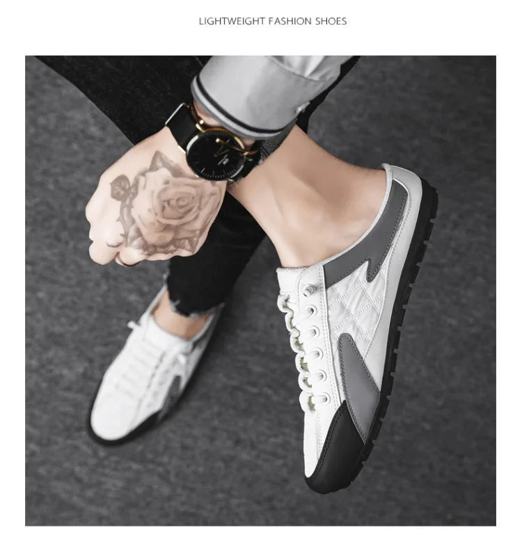 2025 Summer Slippers for Men Trendy Men's Flat Bottom Casual Shoes Soft Sole Support Shoes Men's Sneakers Zapatos De Hombre