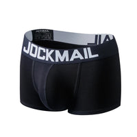 Men's Cotton Boxer Briefs Trunk Underwear with Convex Pouch Design