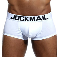 Men's Cotton Boxer Briefs Trunk Underwear with Convex Pouch Design