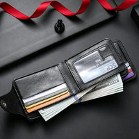 Men's Wallets with 100 US Dollar Pattern Hasp Male Leather Wallet with Zipper Card Holder Coin Pocket Purse Cartera Hombre