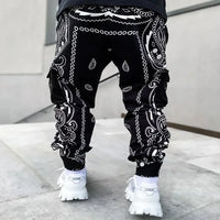 New Men's Cargo Pants Trend Printed Loose Hip Hop Fashion Street Wear Big Pocket Overalls Men Bright Color Four Seasons Trousers