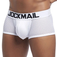 Men's Cotton Boxer Briefs Trunk Underwear with Convex Pouch Design