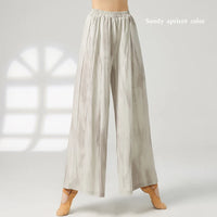 Women's wide-leg trousers made of chiffon, flowing and loose, suitable for formal party and wedding wear, as well as casual wear