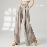 Women's wide-leg trousers made of chiffon, flowing and loose, suitable for formal party and wedding wear, as well as casual wear
