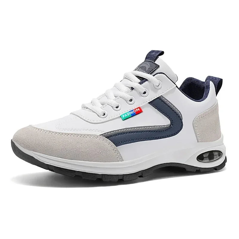 Men's Trendy Sports Shoes Lightweight Breathable Modern Non Slip Shoes Suede Detailing Outdoor Stylish Daily Wear Men Sneakers