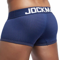 Men's Cotton Boxer Briefs Trunk Underwear with Convex Pouch Design
