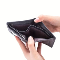 Men's Wallet Genuine Leather Wallets For Men Coin Purse Vintage Vertical Short Credit Card Holder Money Bag Men's RFID Wallet