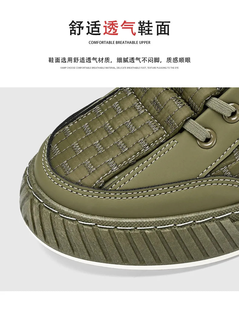 2025 New Fashion Platform Sneakers for Men Casual  High-top Shoes Male  Flat Non-slip Sport Running Shoes Man Spring Sneakers