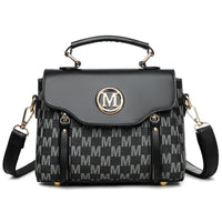 Fashion Women Handbag with Top Handle, Detachable Crossbody Strap,Flap Over Shoulder Purse,Classic Daily Commuter Bag for Dating