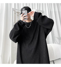 Men's Trendy Casual Long Sleeve T-Shirt High Street Loose Fit Comfortable Wear Modern Minimalist Style Everyday Essential