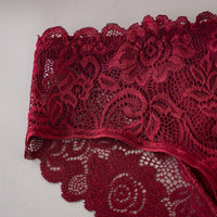 3PCS/Set Luxury Floral Embroidery Lace Panties Women's Briefs Breathable Underwear