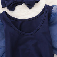Newborn Baby Girl Clothes Spring Autumn Fashion Long Sleeve Bodysuit Lovely Jumpsuit Headband  2pcs Baby Girl Outfit Set