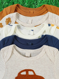 Baby Boy Clothes 5PCS Baby Boy Onesies Spring and Autumn Long-Sleeved Onesie Newborn Baby Clothes Cotton Fabric 0-9 Months