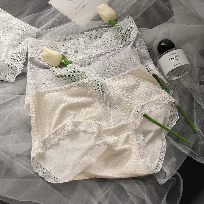 Women's Seamless Panties Set Pack Fashion Micro Underwear Lace Triangular Briefs
