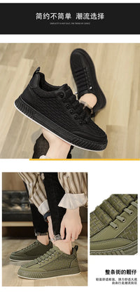 2025 New Fashion Platform Sneakers for Men Casual  High-top Shoes Male  Flat Non-slip Sport Running Shoes Man Spring Sneakers