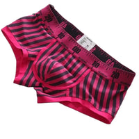 New Striped Boxer Briefs  Men's Comfortable Underwear Breathable Cotton Trunks with Elastic Waistband