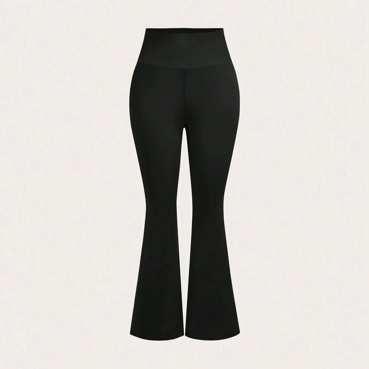 Women's Black High Waisted Flared Pants Stretchy Slimming Trousers Casual Daily Trendy 2026 Spring Fashion Women's Bottoms Loose
