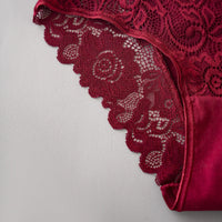 3PCS/Set Luxury Floral Embroidery Lace Panties Women's Briefs Breathable Underwear