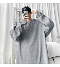 Men's Trendy Casual Long Sleeve T-Shirt High Street Loose Fit Comfortable Wear Modern Minimalist Style Everyday Essential