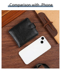 Vintage Wallet for Men Leather Short Hasp Man Wallets Casual Durable Coin Pouch Male Slim Photo ID Card Holders Purse Money Clip