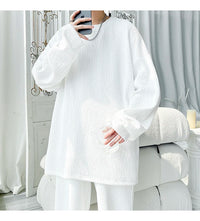 Men's Trendy Casual Long Sleeve T-Shirt High Street Loose Fit Comfortable Wear Modern Minimalist Style Everyday Essential