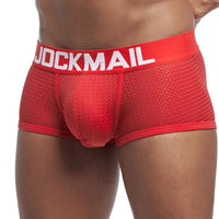 Men's Cotton Boxer Briefs Trunk Underwear with Convex Pouch Design