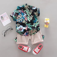 Baby Boy Clothes 0-5Y Summer New Beach Fashion Children Suits Boys Clothing Printed Shirts Short Sleeves Shorts Boys Two Pieces