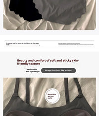 Seamless Scalloped Edge Bra and Panty Set for Women, Gray Black White Skin-Friendly Wireless Comfortable Lingerie Set