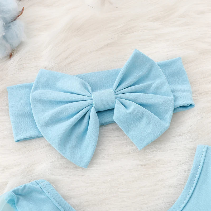 Newborn Baby Girl Clothes Spring Autumn Fashion Long Sleeve Bodysuit Lovely Jumpsuit Headband  2pcs Baby Girl Outfit Set