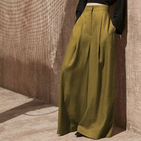 Woman Trousers Trends 2025 Wide Leg With Pockets Autumn Comfortable Stretch Casual One Size Classic Xxl Slacks G Pants for Women
