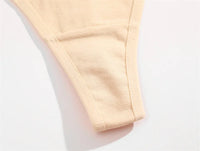 4PCS/Set Women Cotton Panties Seamless Low Rise Thongs V-Waist Solid Color Breathable Underwear Female Soft Lingerie Intimates